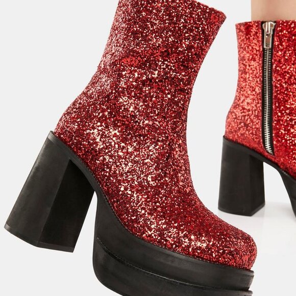 TREETZZZ AND MANY TRIXXX  Mystical Sparks Platform Boots ( BRAND NEW !!!! ) - Picture 5 of 7